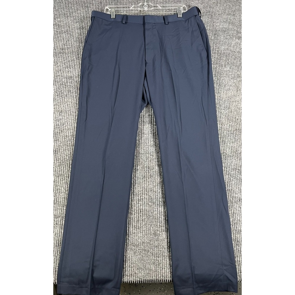 Saddlebred Pants Mens Size 36x32 Blue Chino Dress Suit Work Business Relaxed